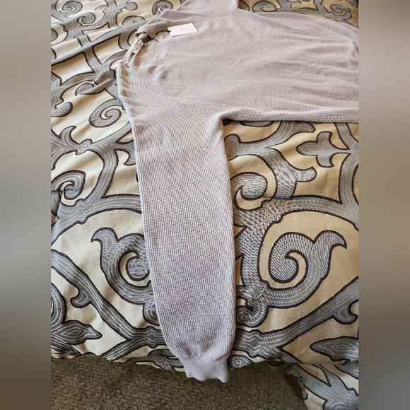 SOLD!!! $175 Onia Waffle Knit Cotton Cashmere Sweater Men’s Sz M Light Grey. - Picture 9 of 11